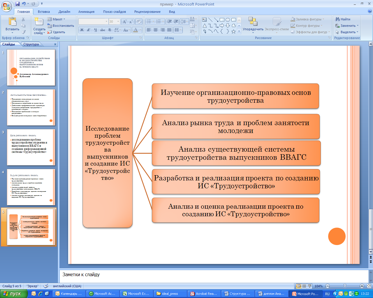 Создание графических иллюстраций в powerpoint вкр